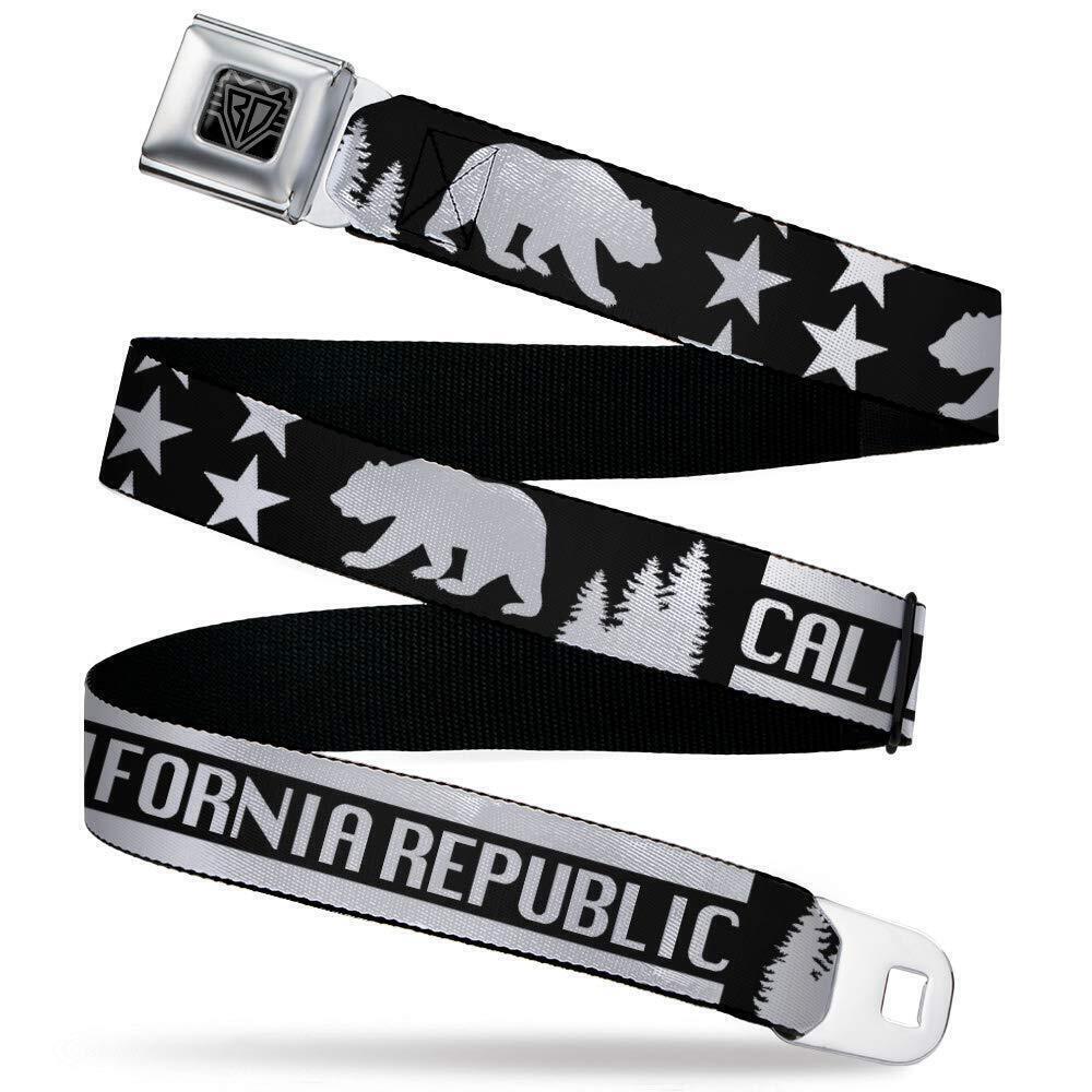 4045 Seatbelt Belt Kids, California Republic/Bear/Stars Silhouette